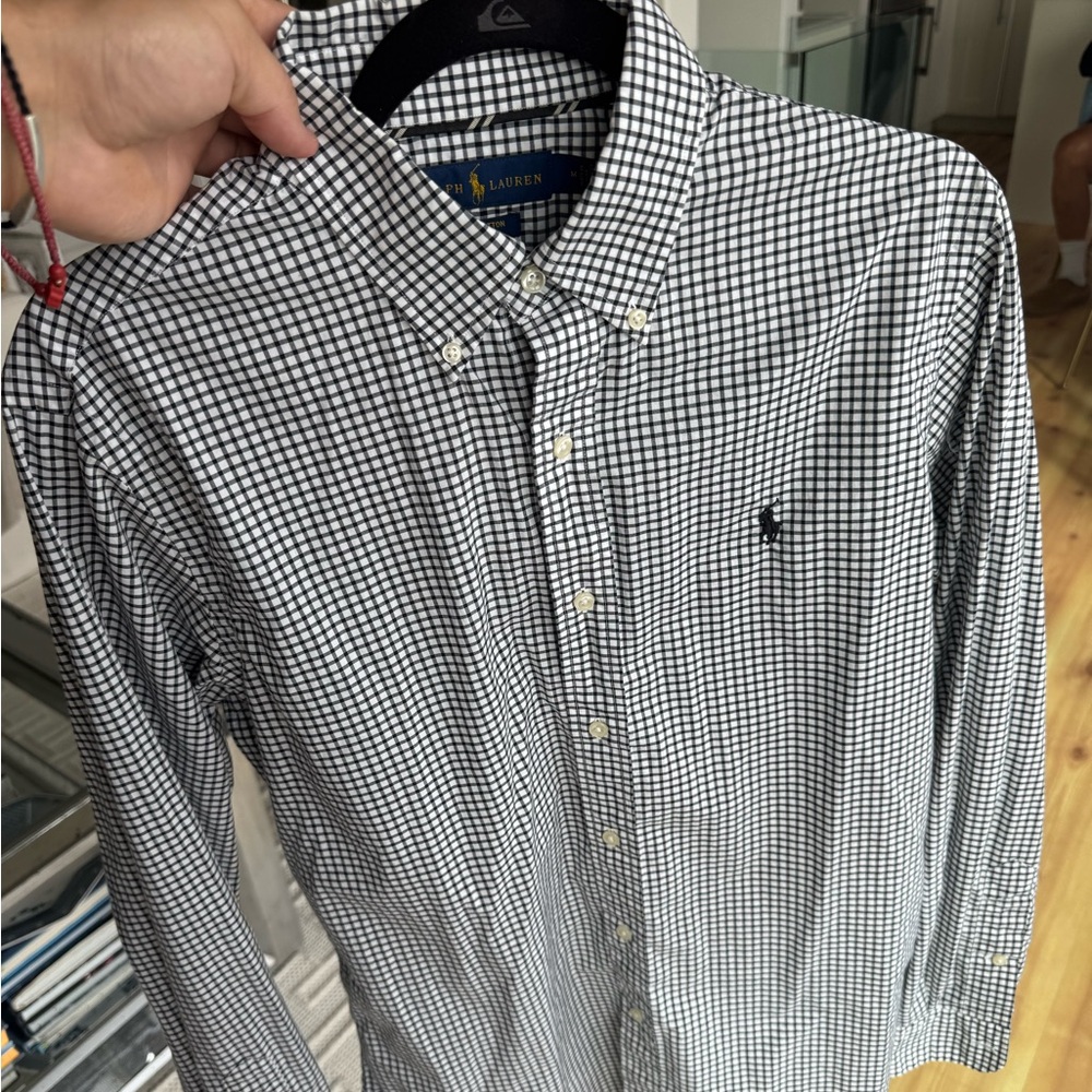 Ralph Lauren Monochrome Plaid Cotton Shirt